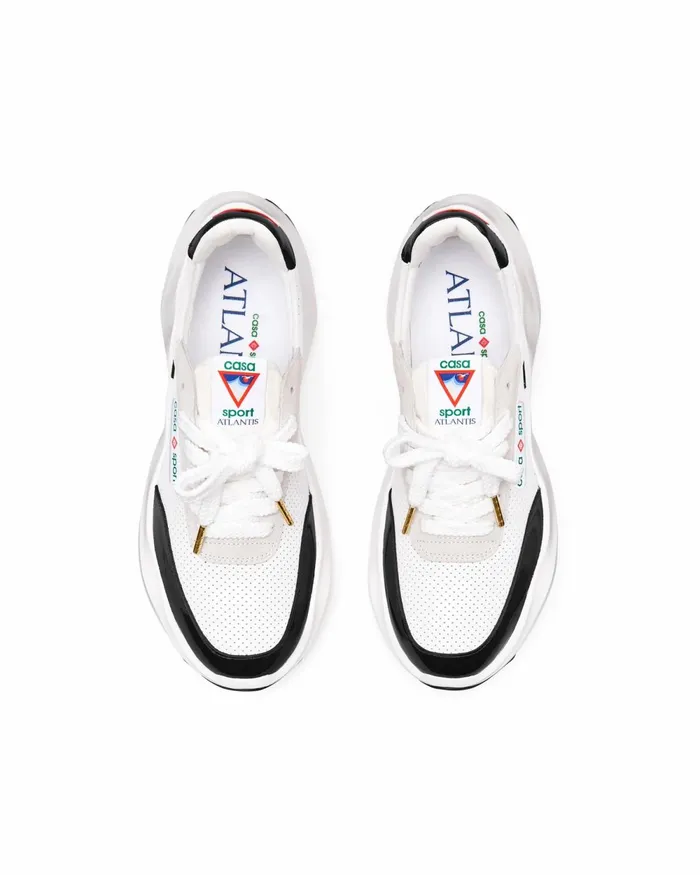 Casablanca Paris Sneakers Atlantis White and Black Sneaker 8211 Men