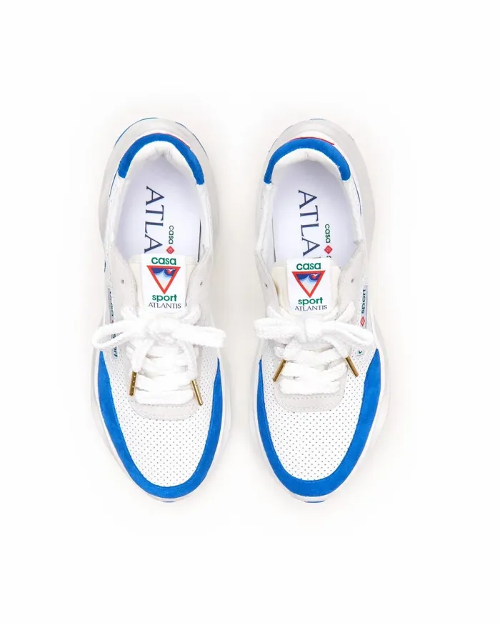 Casablanca Paris Sneakers Atlantis White and Blue Sneaker 8211 Men