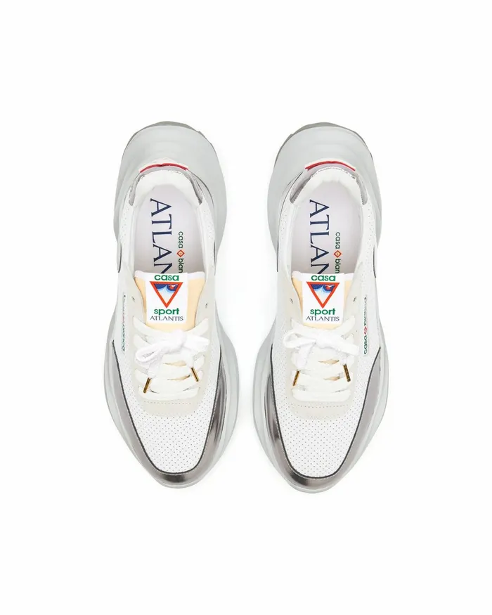 Casablanca Paris Sneakers Atlantis White and Chrome Sneaker 8211 Women