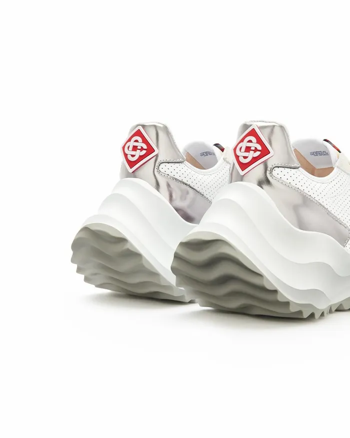 Casablanca Paris Sneakers Atlantis White and Chrome Sneaker 8211 Women