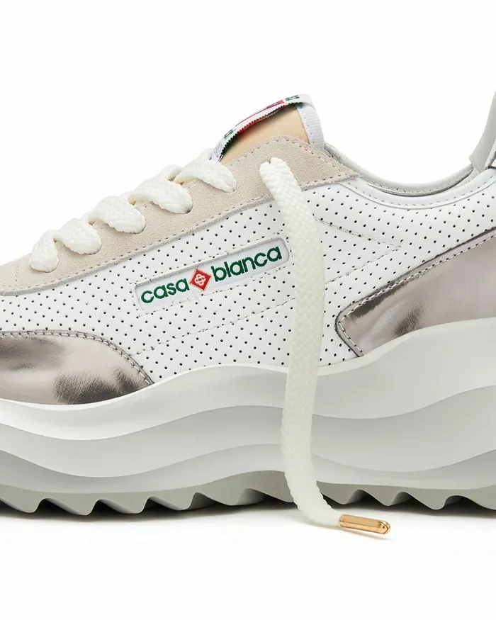 Casablanca Paris Sneakers Atlantis White and Chrome Sneaker 8211 Women