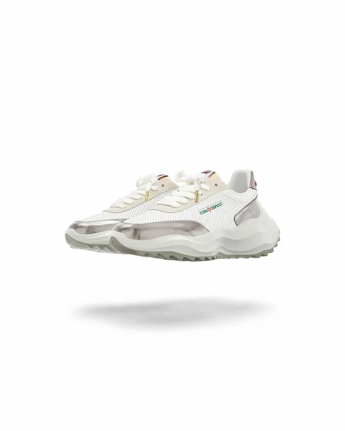 Casablanca Paris Sneakers Atlantis White and Chrome Sneaker 8211 Women