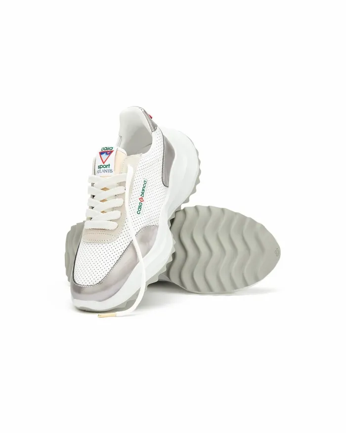 Casablanca Paris Sneakers Atlantis White and Chrome Sneaker 8211 Women