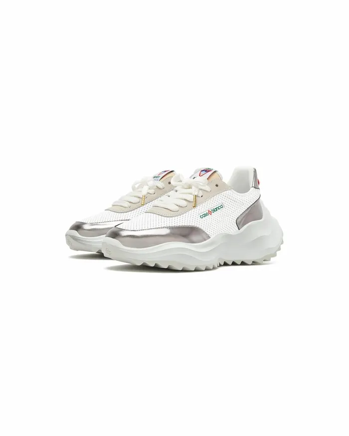 Casablanca Paris Sneakers Atlantis White and Chrome Sneaker 8211 Women