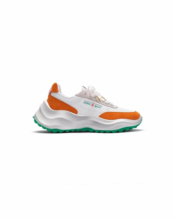 Casablanca Paris Sneakers Atlantis White and Clay Orange Sneaker 8211 Men