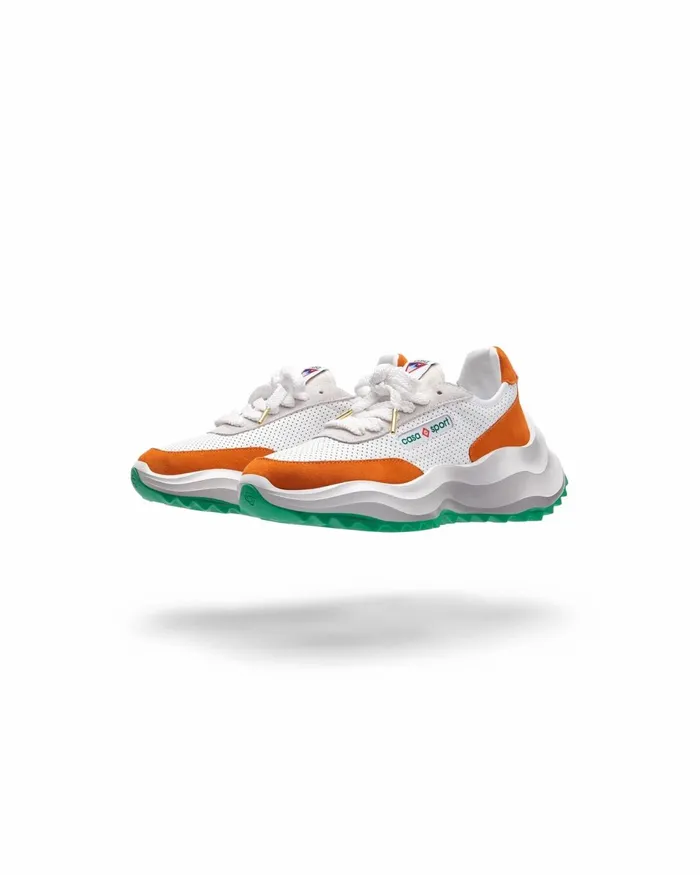 Casablanca Paris Sneakers Atlantis White and Clay Orange Sneaker 8211 Men