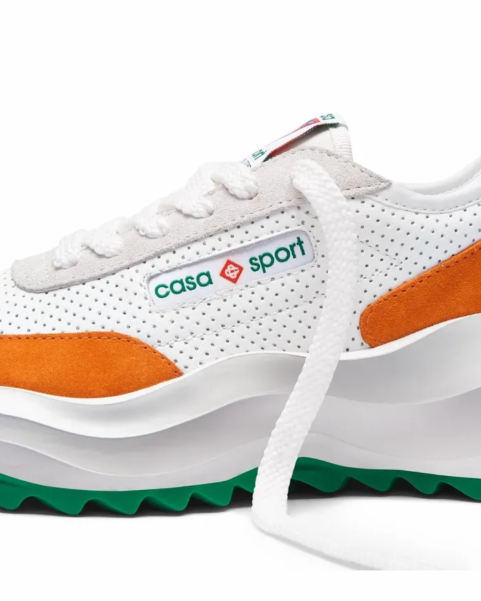 Casablanca Paris Sneakers Atlantis White and Clay Orange Sneaker 8211 Men