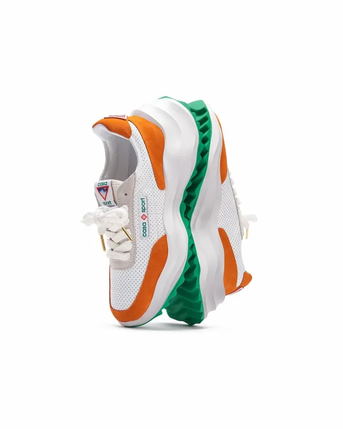 Casablanca Paris Sneakers Atlantis White and Clay Orange Sneaker 8211 Men