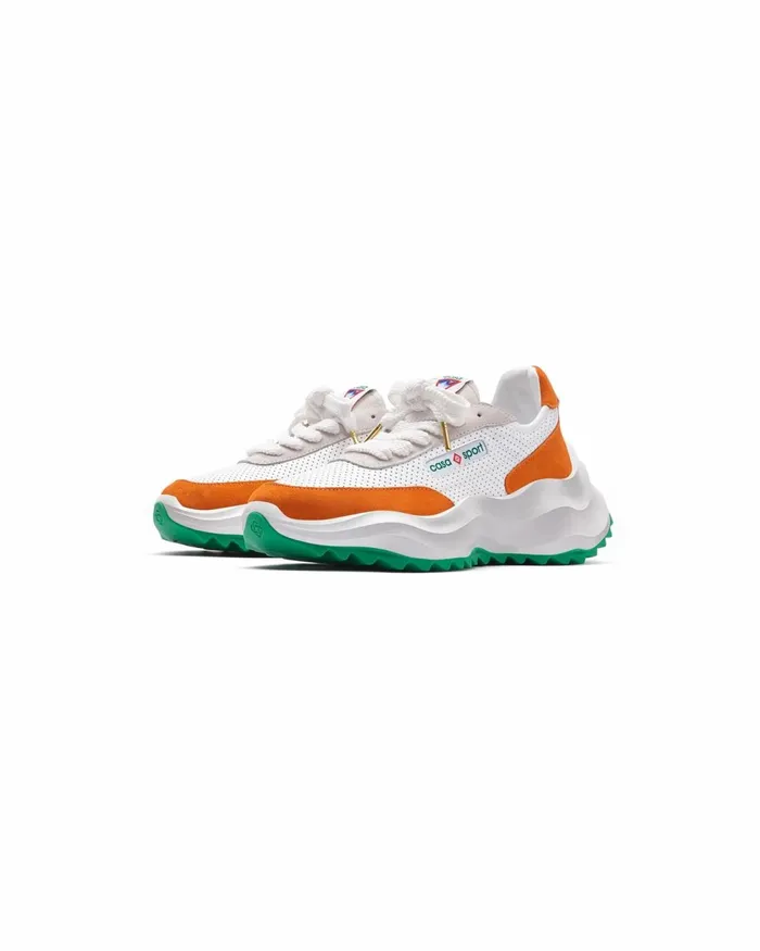 Casablanca Paris Sneakers Atlantis White and Clay Orange Sneaker 8211 Men