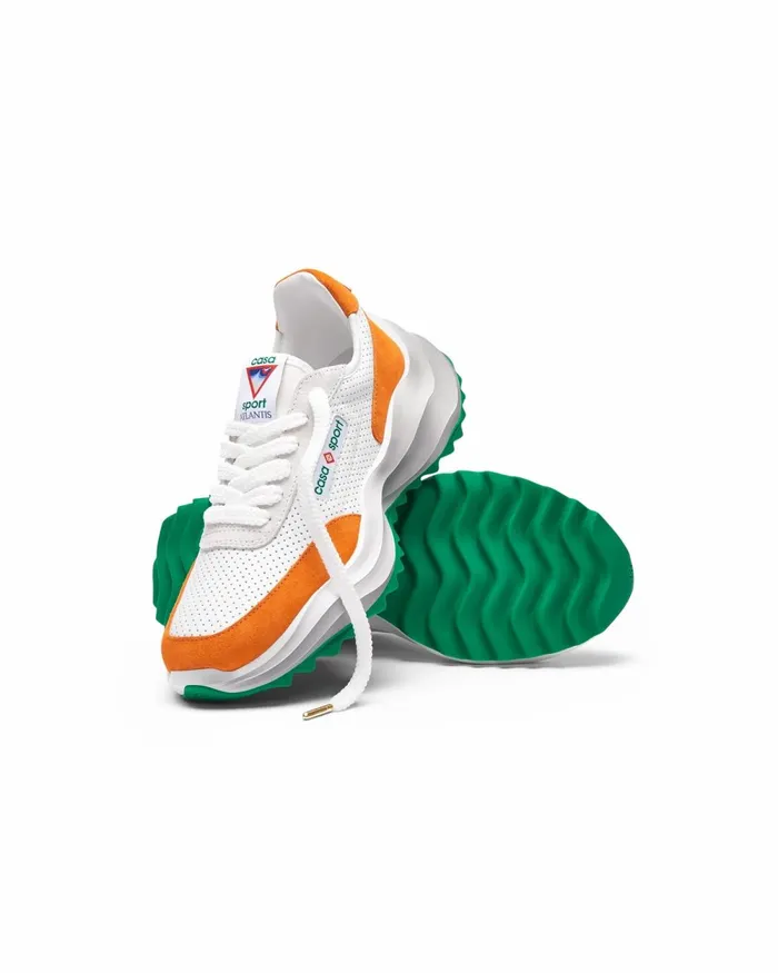 Casablanca Paris Sneakers Atlantis White and Clay Orange Sneaker 8211 Men