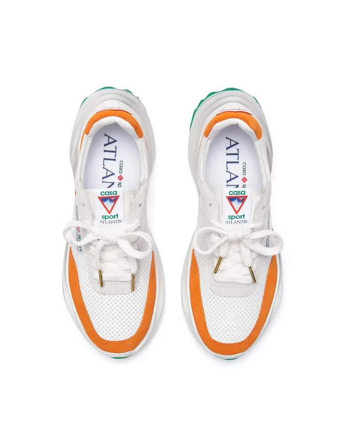 Casablanca Paris Sneakers Atlantis White and Clay Orange Sneaker 8211 Men