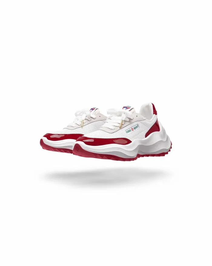 Casablanca Paris Sneakers Atlantis White and Haute Red Sneaker 8211 Men