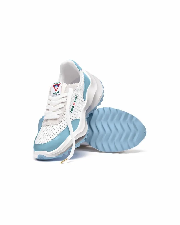 Casablanca Paris Sneakers Atlantis White and Powder Blue Sneaker 8211 Men
