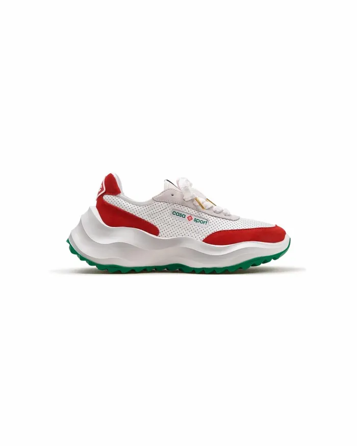 Casablanca Paris Sneakers Atlantis White and Red Sneaker 8211 Men