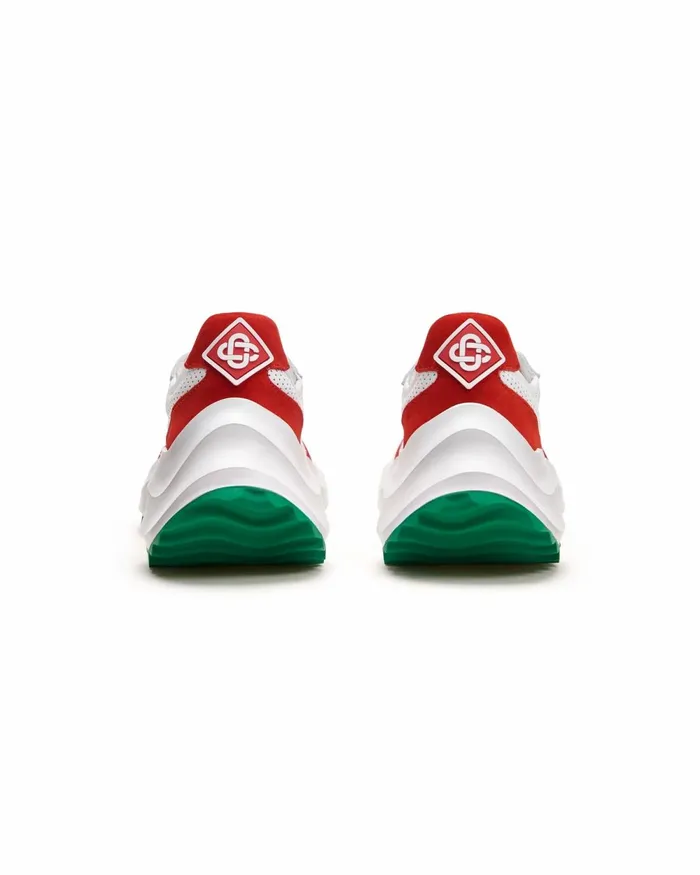 Casablanca Paris Sneakers Atlantis White and Red Sneaker 8211 Men