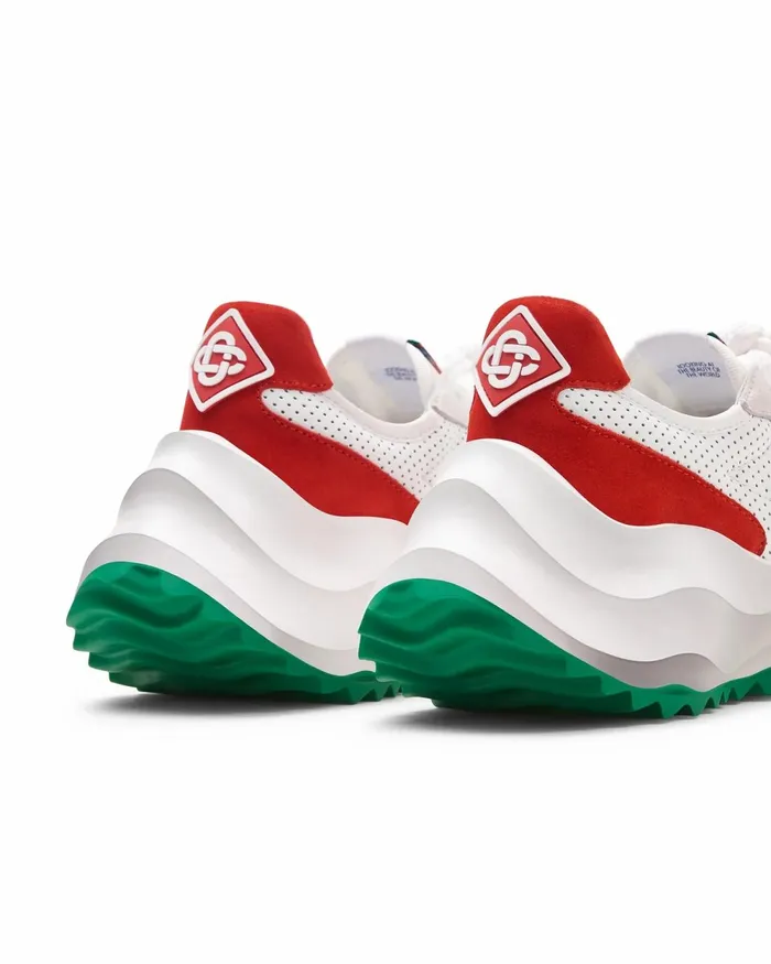 Casablanca Paris Sneakers Atlantis White and Red Sneaker 8211 Men