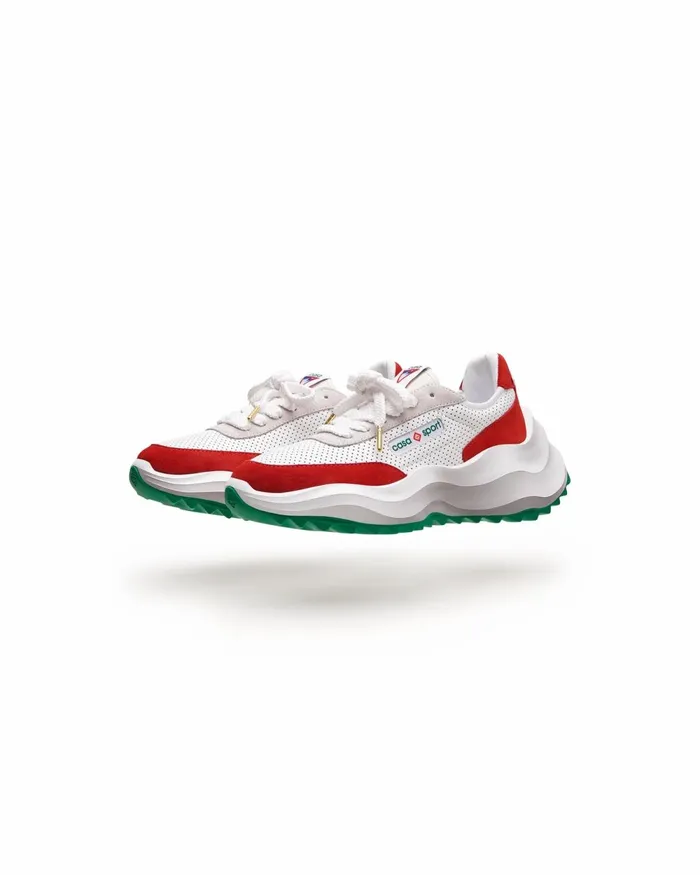 Casablanca Paris Sneakers Atlantis White and Red Sneaker 8211 Men