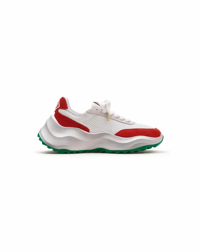 Casablanca Paris Sneakers Atlantis White and Red Sneaker 8211 Men