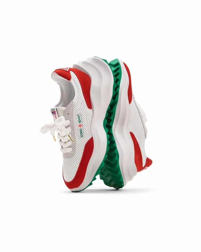 Casablanca Paris Sneakers Atlantis White and Red Sneaker 8211 Men