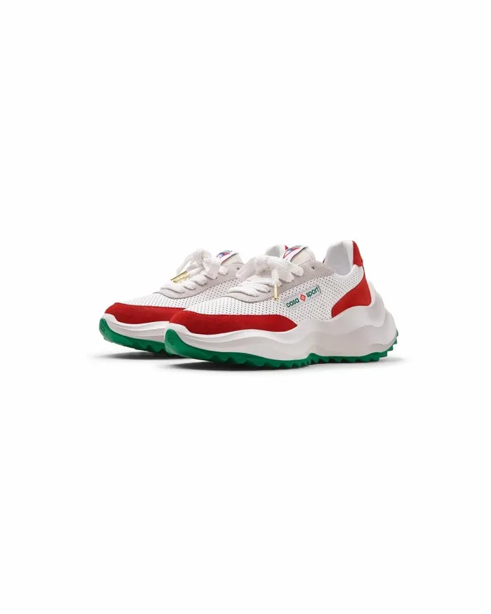 Casablanca Paris Sneakers Atlantis White and Red Sneaker 8211 Men