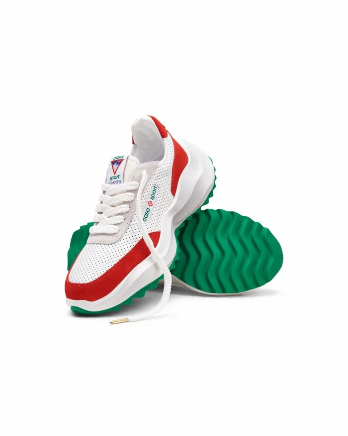 Casablanca Paris Sneakers Atlantis White and Red Sneaker 8211 Men