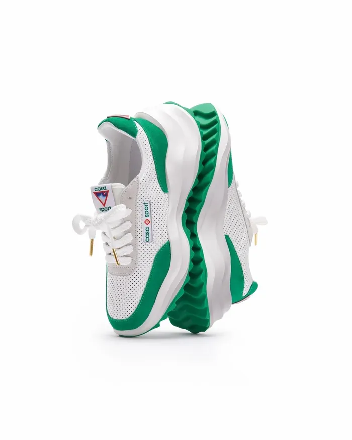 Casablanca Paris Sneakers Atlantis White and Tennis Green Sneaker 8211 Women