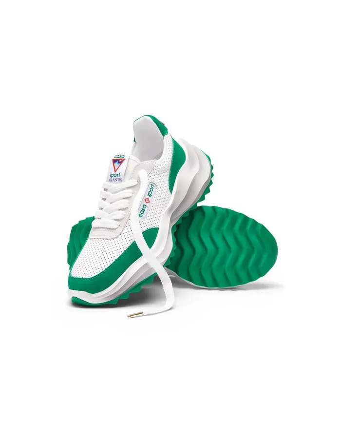 Casablanca Paris Sneakers Atlantis White and Tennis Green Sneaker 8211 Women