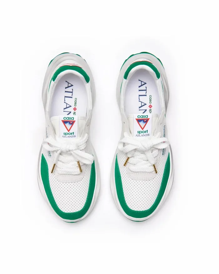 Casablanca Paris Sneakers Atlantis White and Tennis Green Sneaker 8211 Women
