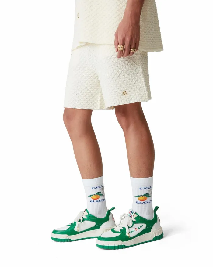 Casablanca Paris Sneakers Court Green and White Sneaker 8211 Men
