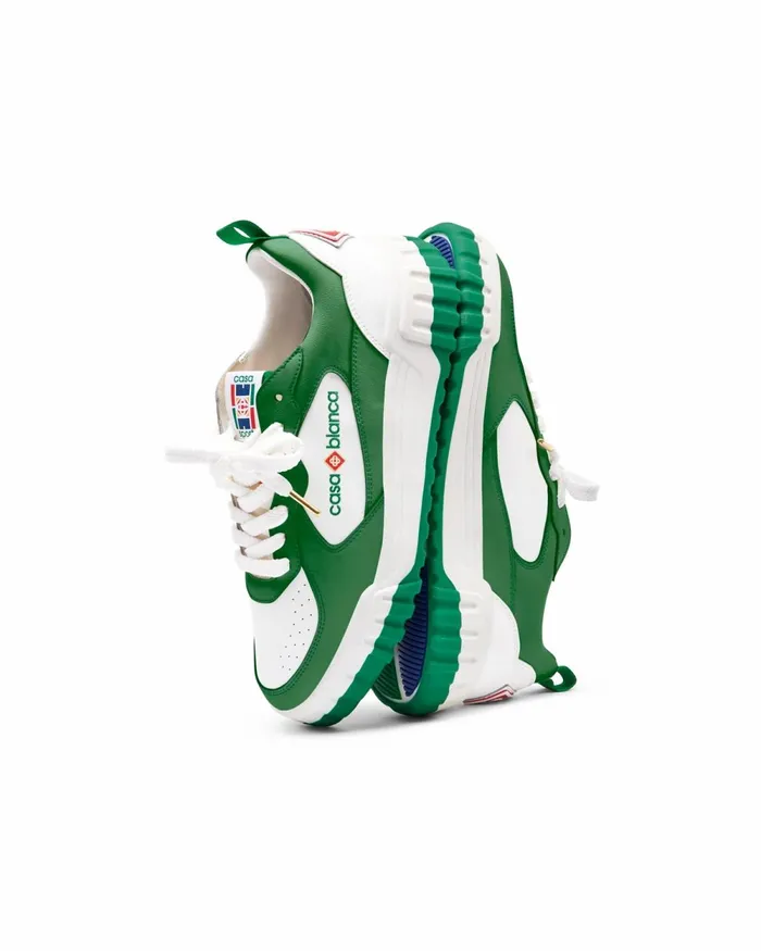 Casablanca Paris Sneakers Court Green and White Sneaker 8211 Men