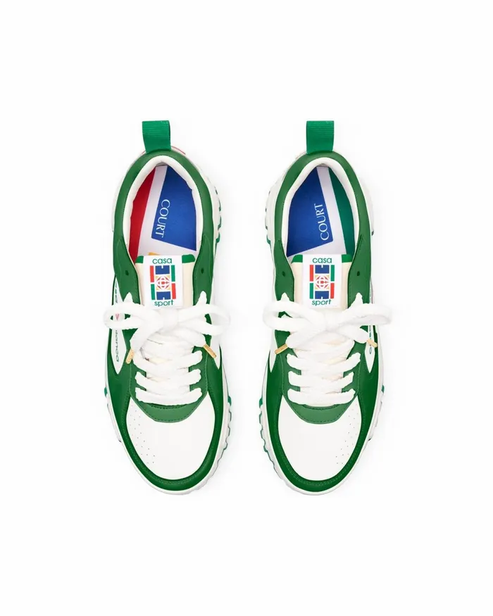 Casablanca Paris Sneakers Court Green and White Sneaker 8211 Men