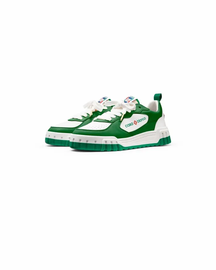 Casablanca Paris Sneakers Court Green and White Sneaker 8211 Women
