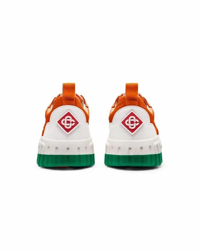 Casablanca Paris Sneakers Court Orange and White Sneaker 8211 Men