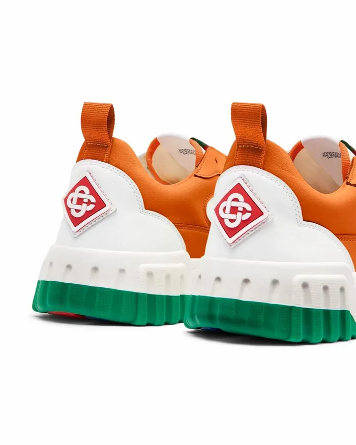 Casablanca Paris Sneakers Court Orange and White Sneaker 8211 Men
