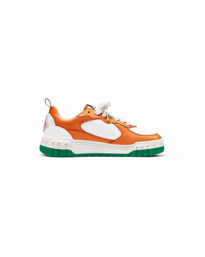 Casablanca Paris Sneakers Court Orange and White Sneaker 8211 Men