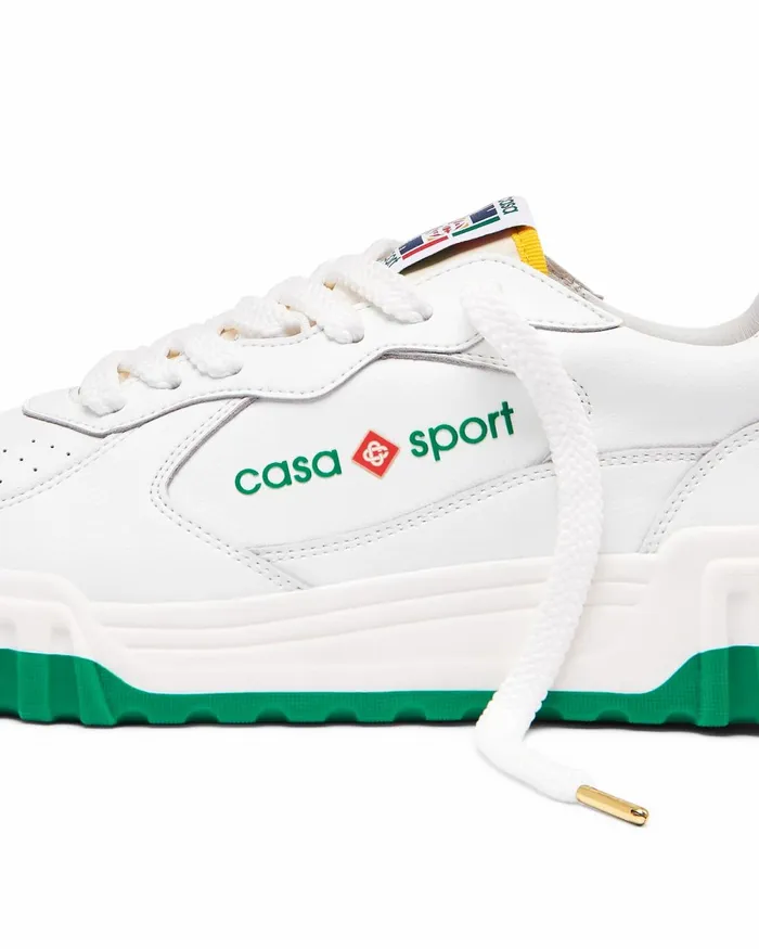 Casablanca Paris Sneakers Court White and Green Sneaker 8211 Women