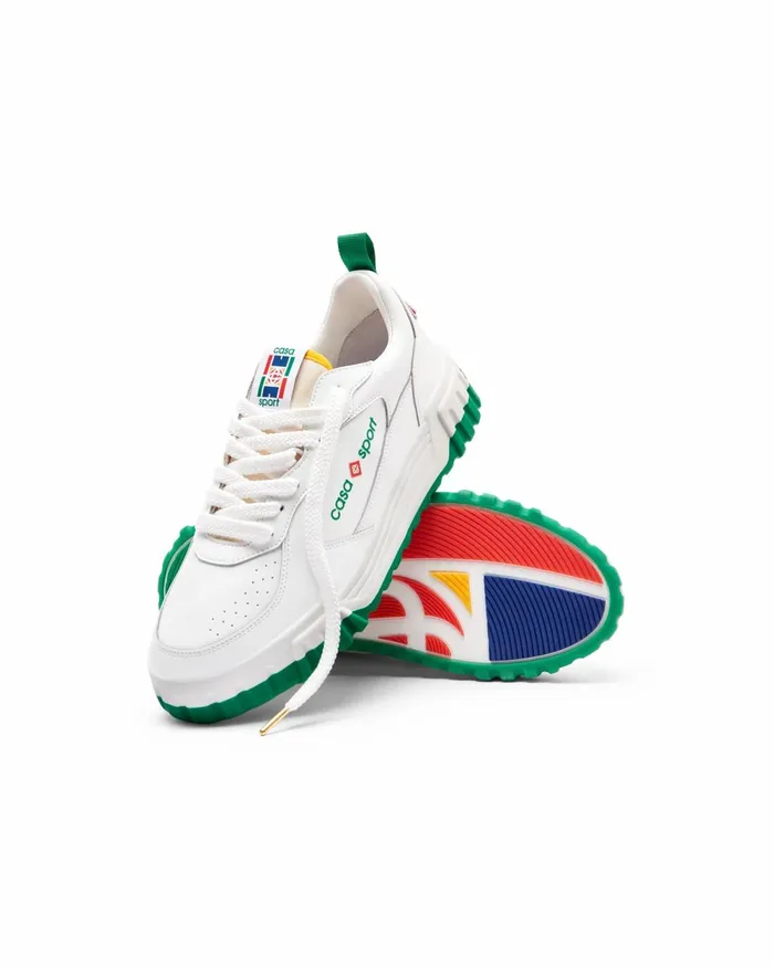 Casablanca Paris Sneakers Court White and Green Sneaker 8211 Women
