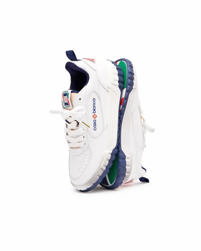 Casablanca Paris Sneakers Court White and Navy Sneaker 8211 Women