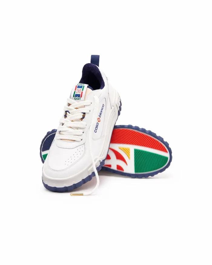 Casablanca Paris Sneakers Court White and Navy Sneaker 8211 Women
