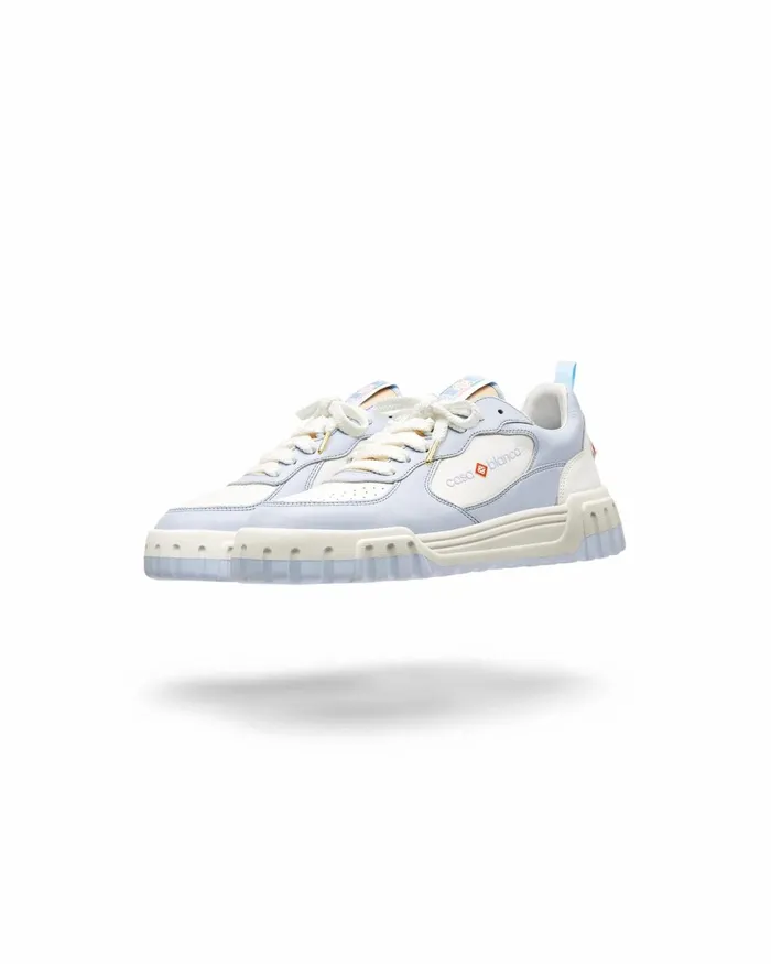 Casablanca Paris Sneakers Court White and Powder Blue Sneaker 8211 Men