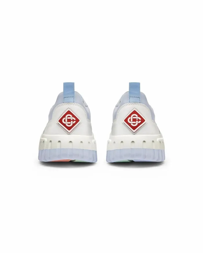 Casablanca Paris Sneakers Court White and Powder Blue Sneaker 8211 Men