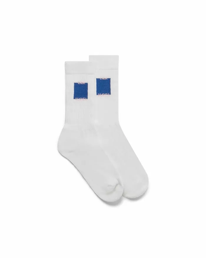 Casablanca Paris Socks Blue Casa Square Socks 8211 MenWomen
