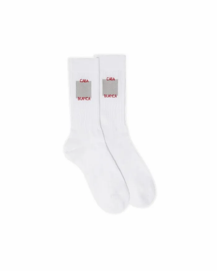 Casablanca Paris Socks Grey Casa Logo Socks 8211 MenWomen