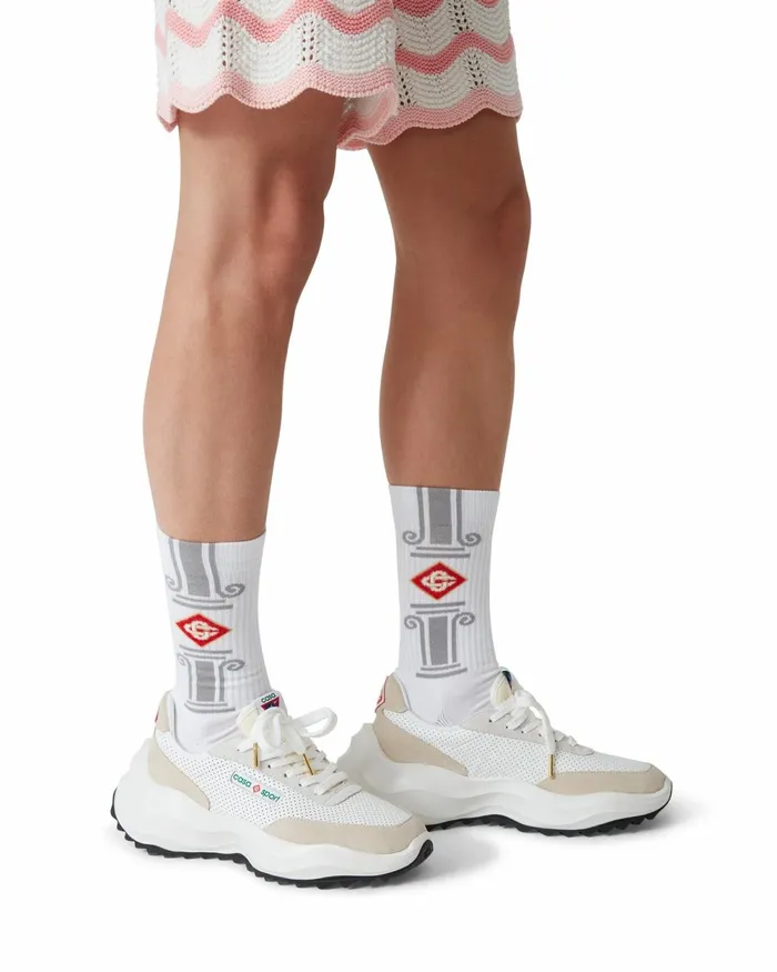 Casablanca Paris Socks Grey Column Socks 8211 MenWomen
