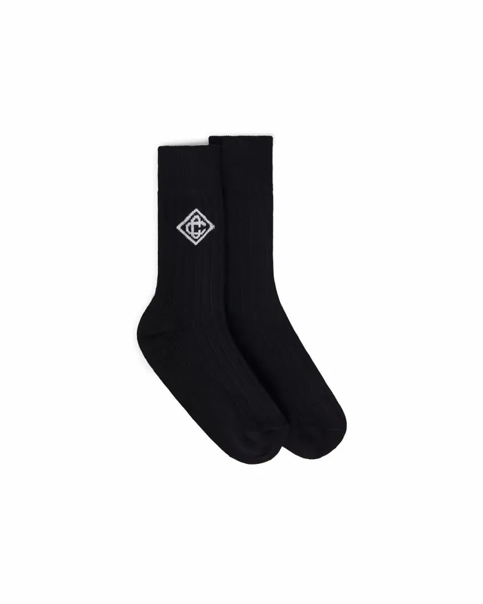 Casablanca Paris Socks Monogram Logo Dress Sock 8211 MenWomen