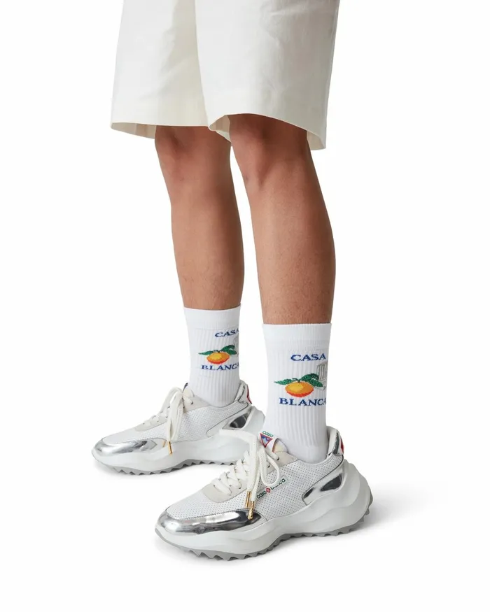 Casablanca Paris Socks Orange Column Socks 8211 MenWomen Casablanca Paris Socks Orange Column Socks 8211 MenWomen