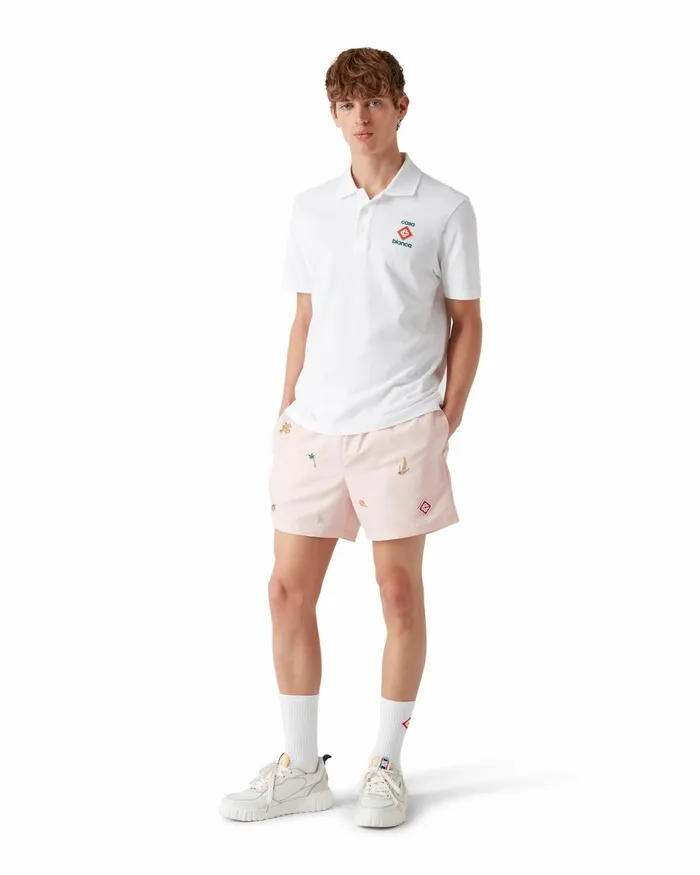 Casablanca Paris Swimwear Embroidered Motif Swim Shorts 8211 Men
