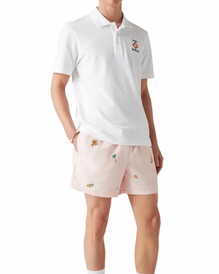 Casablanca Paris Swimwear Embroidered Motif Swim Shorts 8211 Men