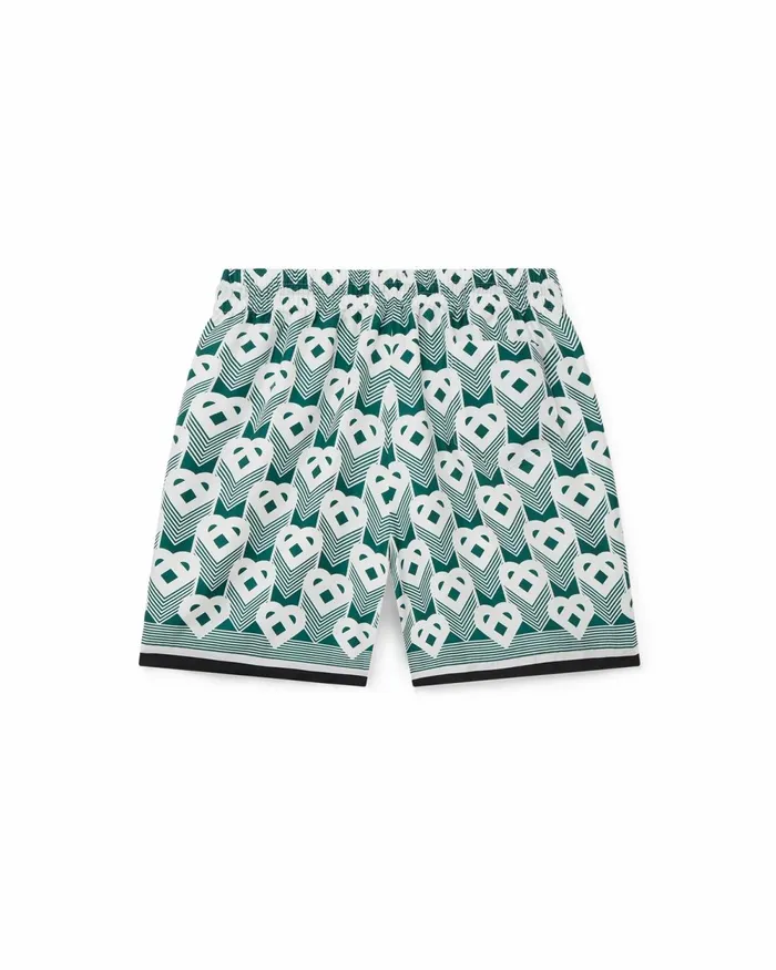 Casablanca Paris Swimwear Heart Monogram Swim Trunks 8211 Men