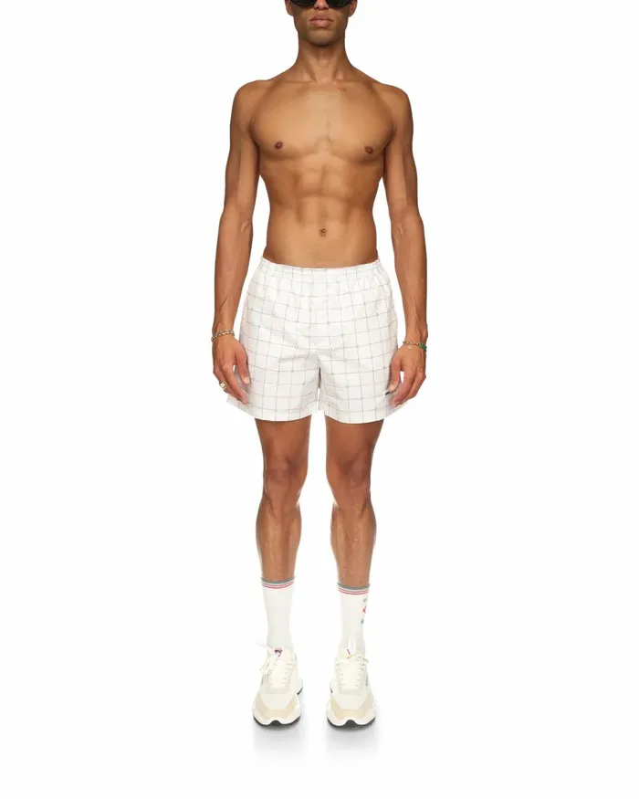 Casablanca Paris Swimwear Tennis Check Swim Trunks 8211 Men Casablanca Paris Swimwear Tennis Check Swim Trunks 8211 Men